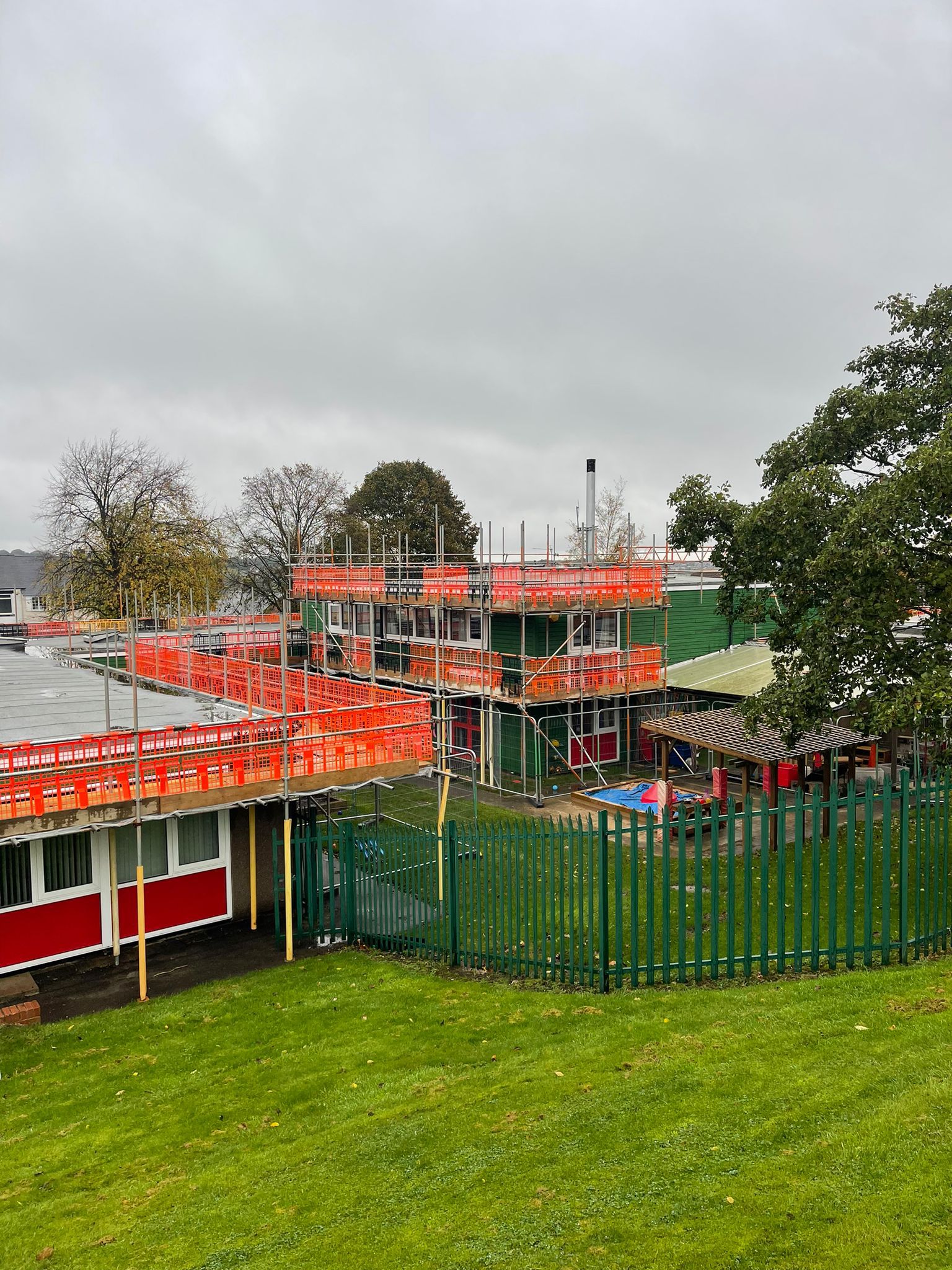 Brancepeth School Scaffolding Roof